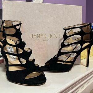 Jimmy Choo Suede cut out heels